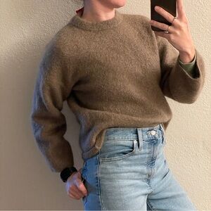 Brown Women's mohair wool polyamide blend Sweater